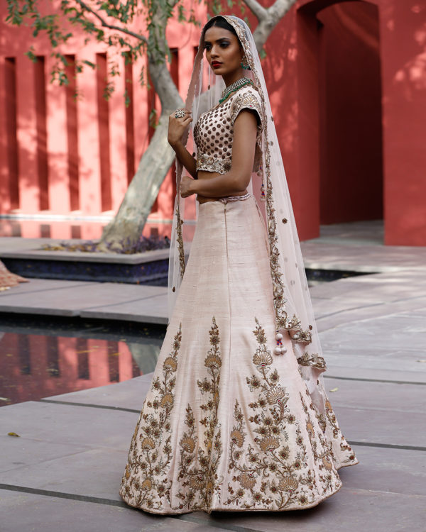 BridalTrunk - Online Indian Multi Designer Fashion Shopping IVORY PEARL  LEHENGA SET